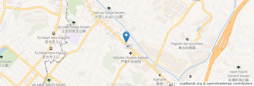 Mapa de ubicacion de 松下歯科医院 en 일본, 가나가와현, 요코하마시, 戸塚区.