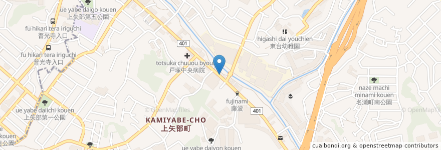 Mapa de ubicacion de 萬福軒 en Japan, 神奈川県, Yokohama, 戸塚区.