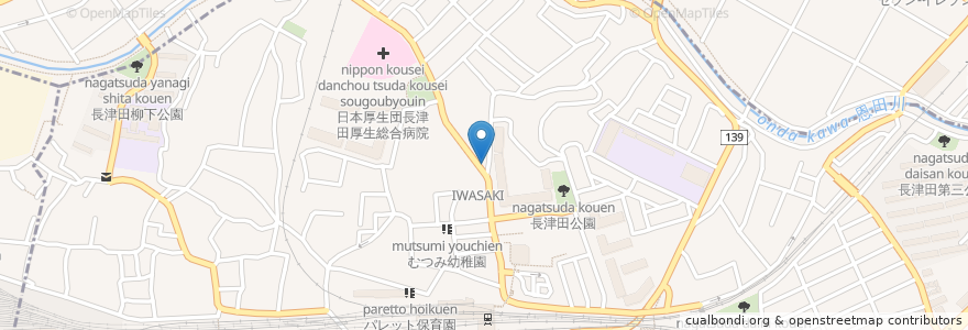 Mapa de ubicacion de 三島歯科クリニック en 일본, 가나가와현, 요코하마시, 緑区, 青葉区.