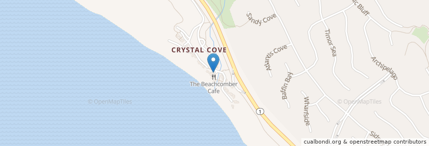 Mapa de ubicacion de The Bootlegger Bar en アメリカ合衆国, カリフォルニア州, Orange County, Newport Beach.
