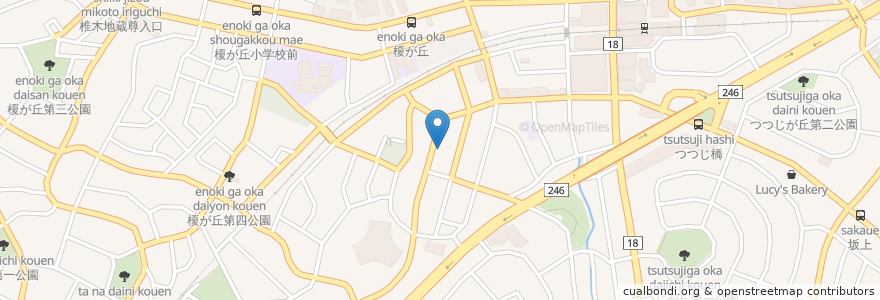 Mapa de ubicacion de えのきがおか内科医院 en اليابان, كاناغاوا, 横浜市, 青葉区.