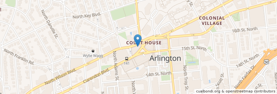 Mapa de ubicacion de BB&T en Estados Unidos Da América, Virgínia, Arlington County, Arlington.