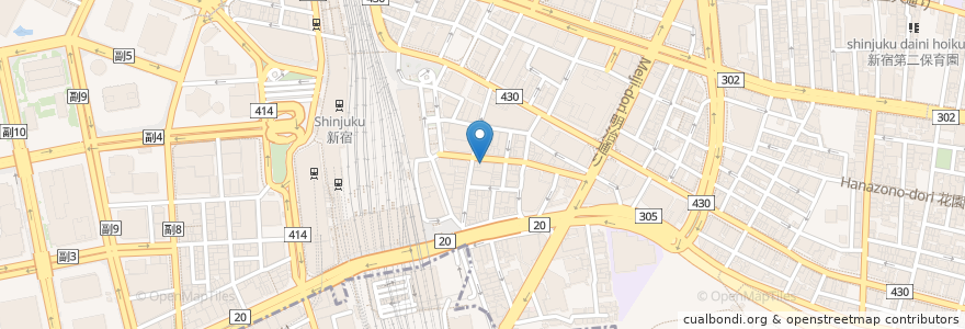 Mapa de ubicacion de ロッテリア en 日本, 東京都, 新宿区.
