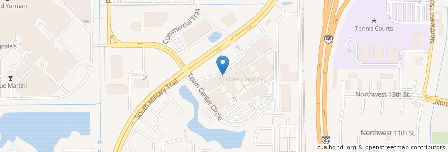 Mapa de ubicacion de Starbucks en Amerika Birleşik Devletleri, Florida, Palm Beach County, Boca Raton.