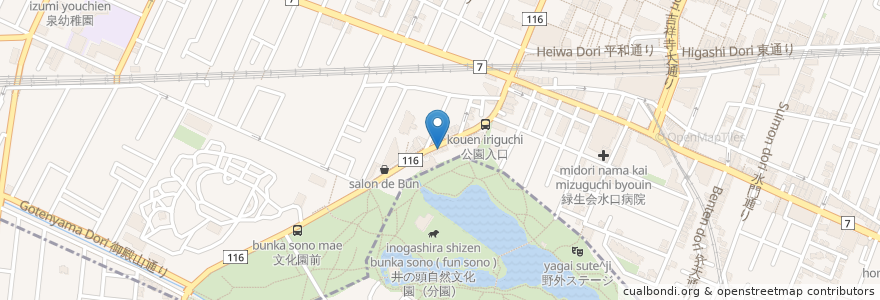 Mapa de ubicacion de bar KOYASUKE en Jepun, 東京都, 武蔵野市.