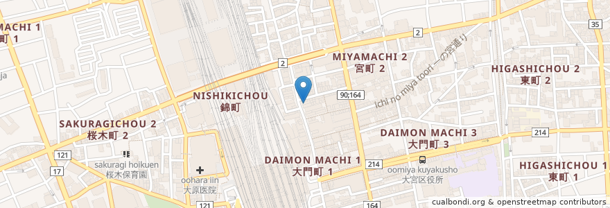 Mapa de ubicacion de 一軒め酒場 en Giappone, Prefettura Di Saitama, さいたま市, 大宮区.