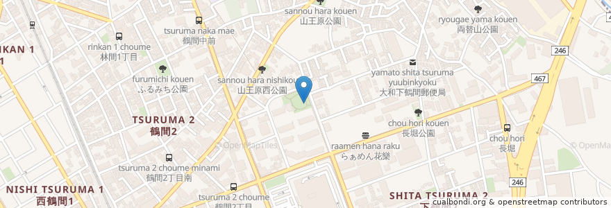Mapa de ubicacion de ベンチ en Japan, Kanagawa Prefecture, Yamato.