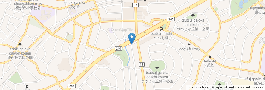 Mapa de ubicacion de Ricotta en Japon, Préfecture De Kanagawa, 横浜市, 青葉区.