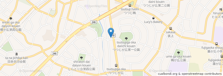 Mapa de ubicacion de こじか薬局 en ژاپن, 神奈川県, 横浜市, 青葉区.