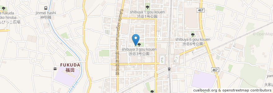 Mapa de ubicacion de ベンチ en 일본, 가나가와현, 大和市.
