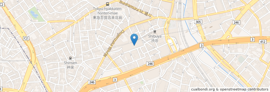 Mapa de ubicacion de Sushi-no-Midori en 日本, 東京都, 渋谷区.