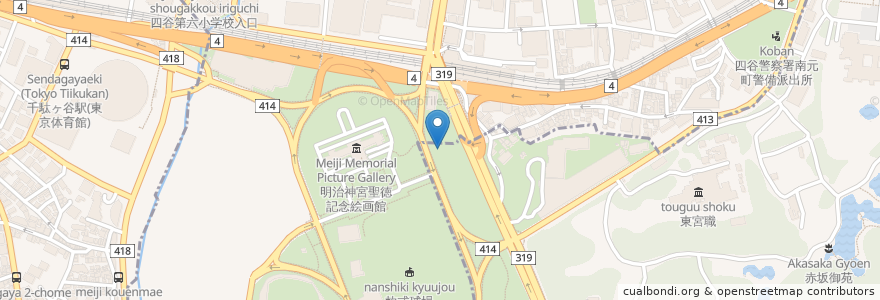 Mapa de ubicacion de 森のビヤホール en 日本, 東京都.