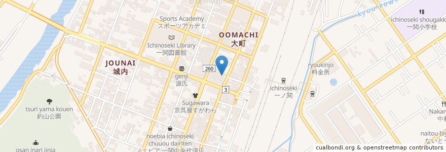 Mapa de ubicacion de まるた en 일본, 이와테현, 一関市.