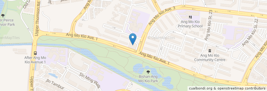 Mapa de ubicacion de Ang Mo Kio Methodist Church en Сингапур, Central.