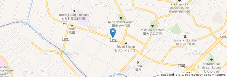 Mapa de ubicacion de さかもと歯科医院 en 日本, 神奈川県, 横浜市, 緑区, 青葉区.