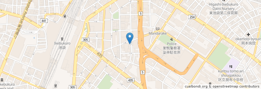 Mapa de ubicacion de 桂花ラーメン en ژاپن, 東京都, 豊島区.