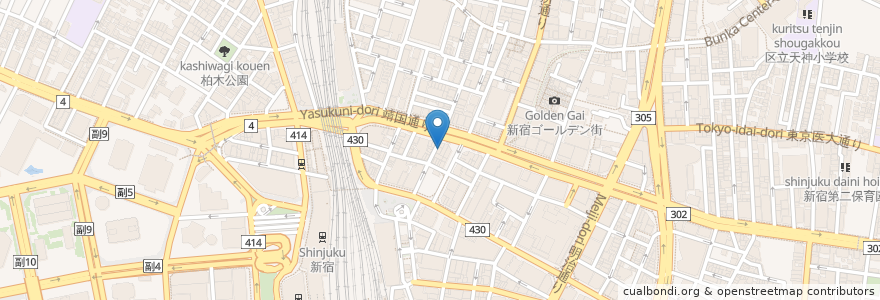Mapa de ubicacion de 桂花ラーメン en 일본, 도쿄도, 신주쿠.