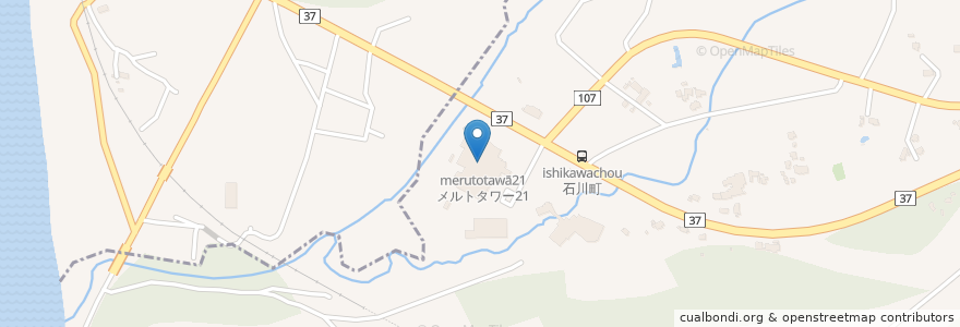 Mapa de ubicacion de メルトタワー21 en Japan, Präfektur Hokkaido, 胆振総合振興局, 室蘭市.