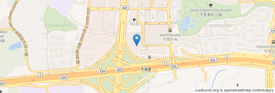 Mapa de ubicacion de スターバックス en Japão, 大阪府, 豊中市.
