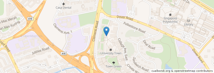 Mapa de ubicacion de Yale-NUS College Library en Singapore, Southwest.