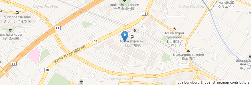 Mapa de ubicacion de ホルモン おいで屋 en Japão, 神奈川県, 横浜市, 緑区.