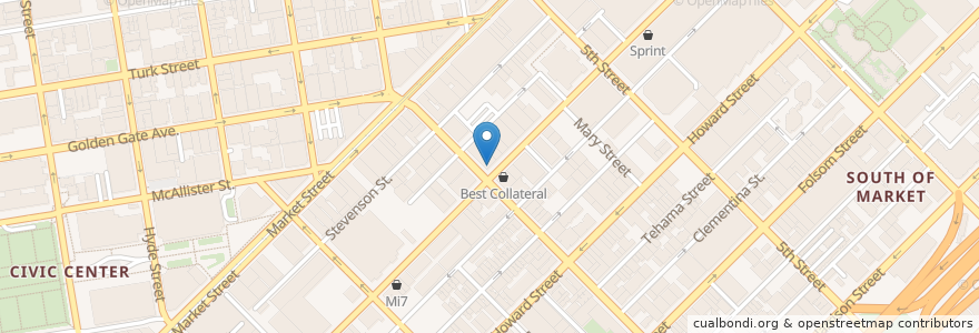 Mapa de ubicacion de Jenny's Restaurant en Stati Uniti D'America, California, San Francisco, San Francisco.