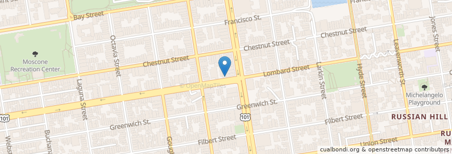 Mapa de ubicacion de Cafe Lombard en United States, California, San Francisco City And County, San Francisco.