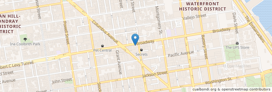 Mapa de ubicacion de Little Szechuan en アメリカ合衆国, カリフォルニア州, サンフランシスコ, San Francisco.