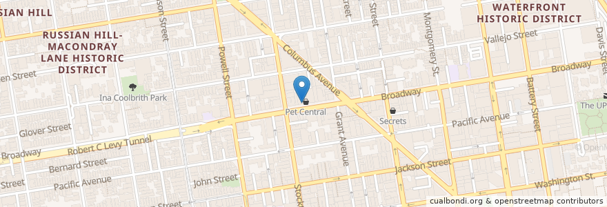 Mapa de ubicacion de Sam Rong Cafe en Verenigde Staten, Californië, San Francisco, San Francisco.