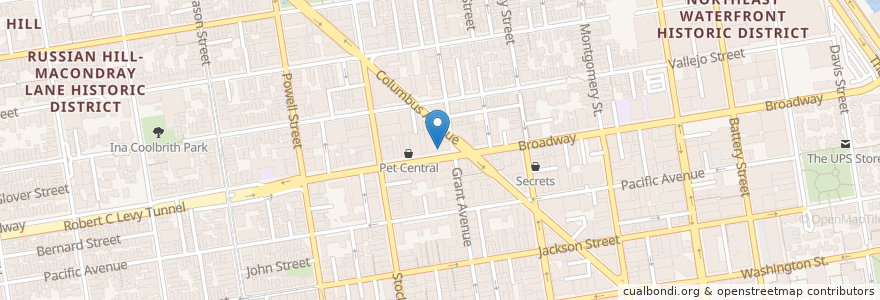 Mapa de ubicacion de Sam's en Stati Uniti D'America, California, San Francisco, San Francisco.