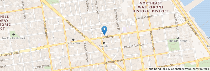Mapa de ubicacion de Score en Stati Uniti D'America, California, San Francisco, San Francisco.