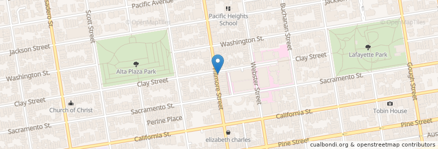 Mapa de ubicacion de Palmer's en Estados Unidos Da América, Califórnia, São Francisco, São Francisco.