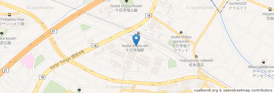 Mapa de ubicacion de 十日市場子供クリニック en Japan, Kanagawa Prefecture, Yokohama, Midori Ward.