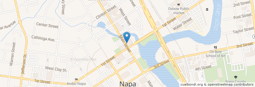 Mapa de ubicacion de Napa Palisades Saloon en 미국, 캘리포니아주, Napa County, Napa.