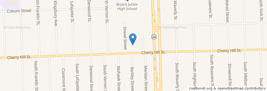 Mapa de ubicacion de Cherry Hill Presbyterian Church en Estados Unidos Da América, Michigan, Wayne County, Dearborn.