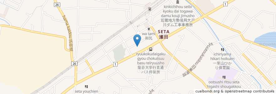 Mapa de ubicacion de スギ薬局 en Japon, Préfecture De Shiga, 大津市.