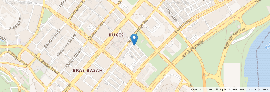 Mapa de ubicacion de Bugis Street Chuen Chuen en シンガポール, Central.
