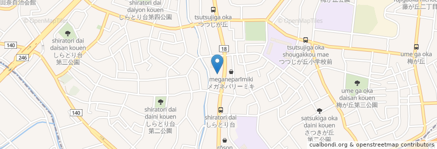 Mapa de ubicacion de 冨岡歯科クリニック en 일본, 가나가와현, 요코하마시, 緑区, 青葉区.