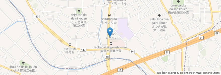Mapa de ubicacion de かどのペットクリニック en اليابان, كاناغاوا, 横浜市, 緑区, 青葉区.
