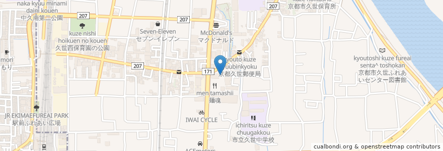 Mapa de ubicacion de パラカ久世殿城町第1 en Jepun, 京都府, 京都市, 南区.