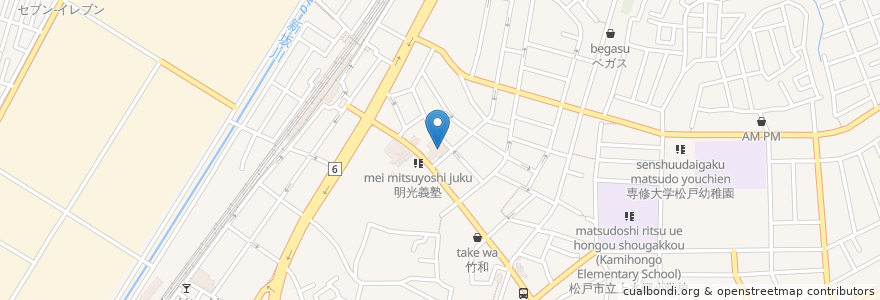 Mapa de ubicacion de はな膳 en Japonya, 千葉県, 松戸市.