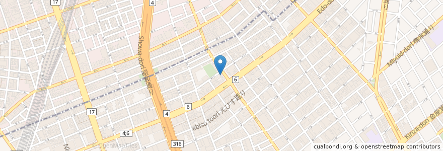 Mapa de ubicacion de ぽっぽ屋 en 日本, 東京都, 千代田区, 中央区.