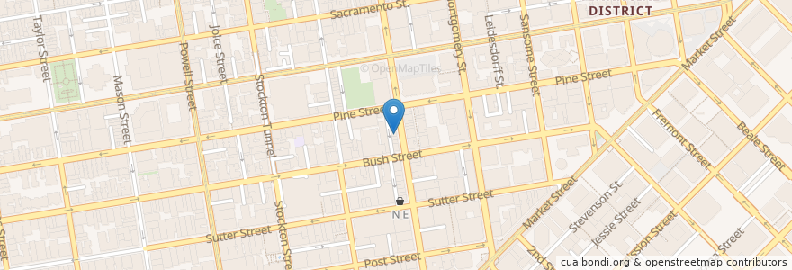 Mapa de ubicacion de Palador en 미국, 캘리포니아주, 샌프란시스코, 샌프란시스코.