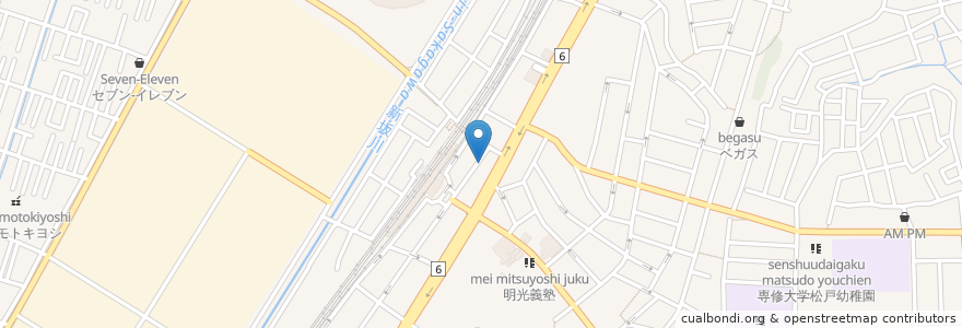 Mapa de ubicacion de いらぶ en Japão, 千葉県, 松戸市.