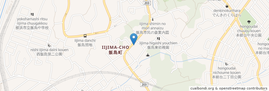 Mapa de ubicacion de かたくら歯科医院 en Japonya, 神奈川県, 横浜市, 栄区.