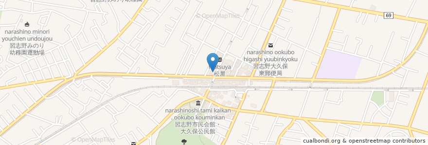 Mapa de ubicacion de 三井住友銀行 習志野支店 en Japão, 千葉県, 習志野市.