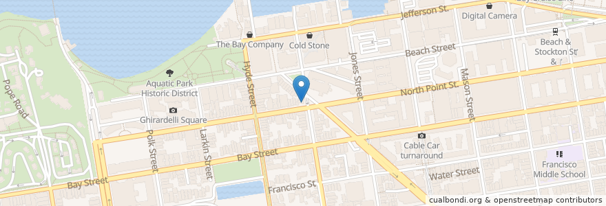 Mapa de ubicacion de Cafe De Casa en الولايات المتّحدة الأمريكيّة, كاليفورنيا, سان فرانسيسكو, سان فرانسيسكو.