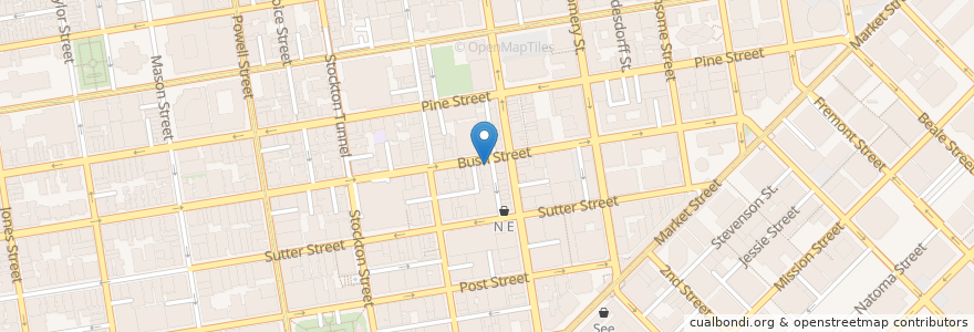 Mapa de ubicacion de Subway en Amerika Syarikat, California, San Francisco, San Francisco.