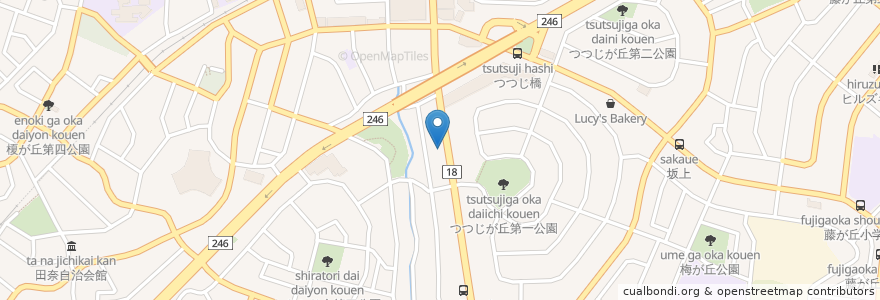 Mapa de ubicacion de あらおクリニック en 일본, 가나가와현, 요코하마시, 青葉区.