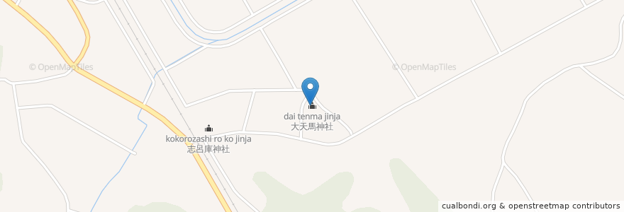 Mapa de ubicacion de 大天馬神社 en Japan, 宮城県, 大崎市.
